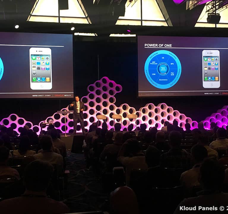 Kloud Modular Backdrops with pink lighting AV1