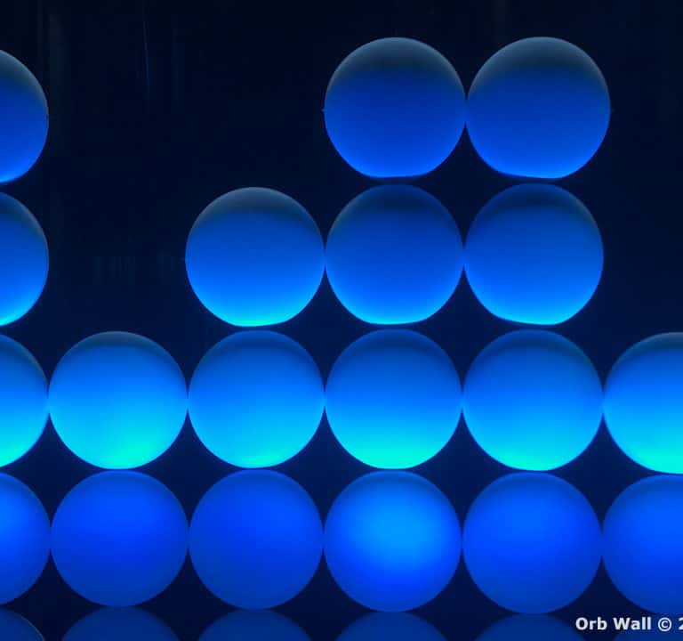 Orb Wall Uplit in Blue - Stage Backdrops - Modular Backdrops