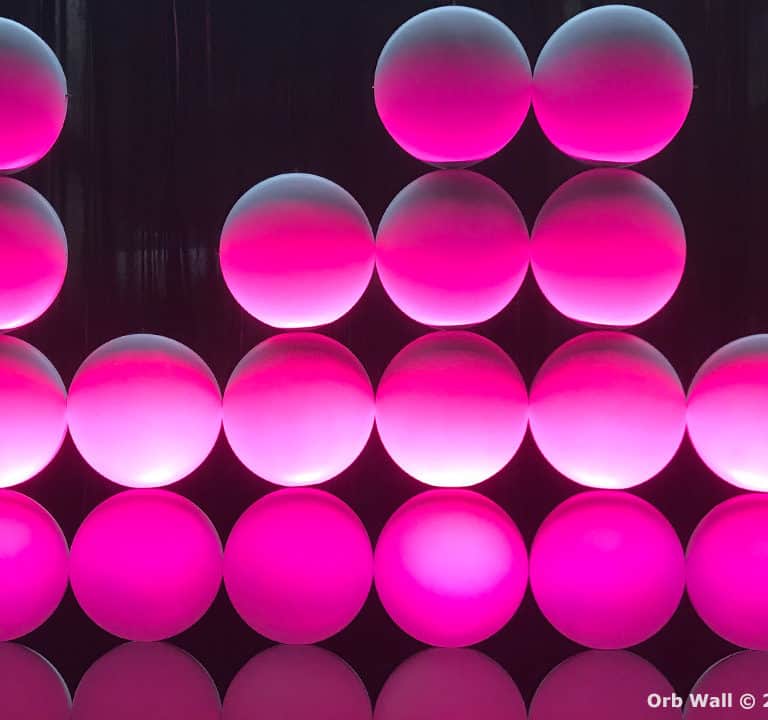 Orb Wall Uplit in Pink - Stage Backdrops - Modular Backdrops