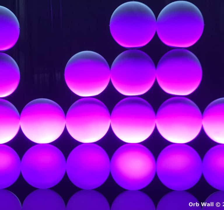 Orb Wall Uplit in Purple - Stage Backdrops - Modular Backdrops