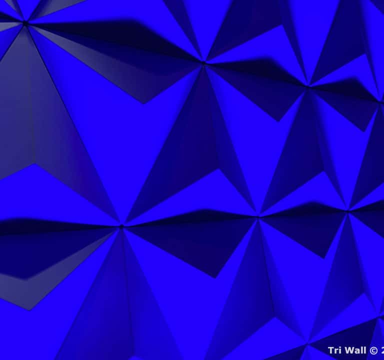Tri Wall Uplit in Blue Light