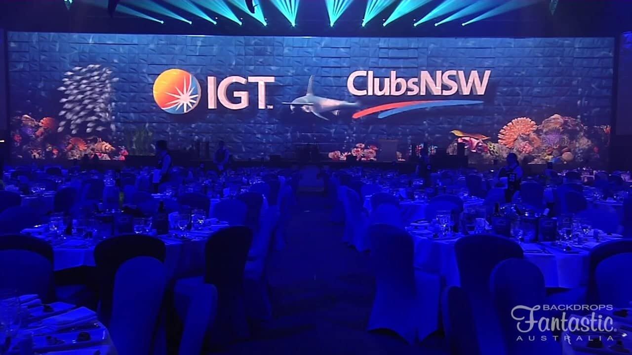 Modular Wall Highlights of Lighting and Projection Mapping Modular Wall - Modular Backdrops Australia